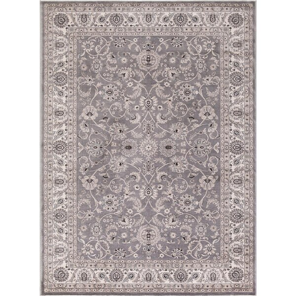 Concord Global 7 ft. 10 in. x 9 ft. 10 in. Kashan Bergama - Grey 28167 - main